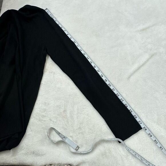 A New Day Women's XL Black Crystal Front Cardigan Sweater Glam Elevated Basic - Picture 8 of 10